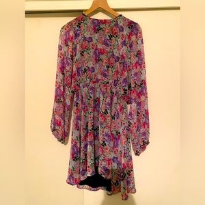 Wayf long sleeve floral short dress